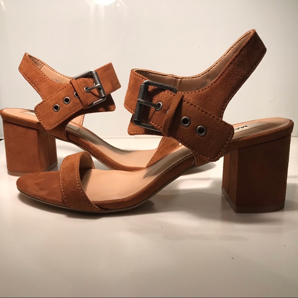 Matt and Natt High Heel Suede Block Sandal - 7